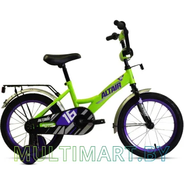 Детский велосипед Altair Kids 16 (салатовый/черный/фиолетовый, 2020)